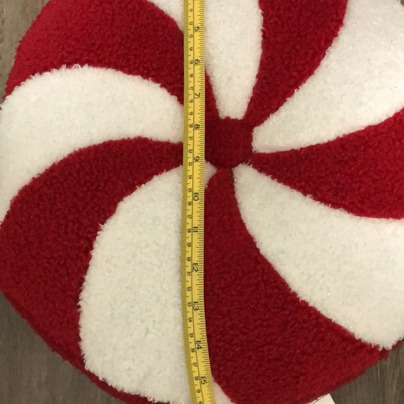 Peppermint Candy Cane Swirl Pillow - Picture 8 of 9